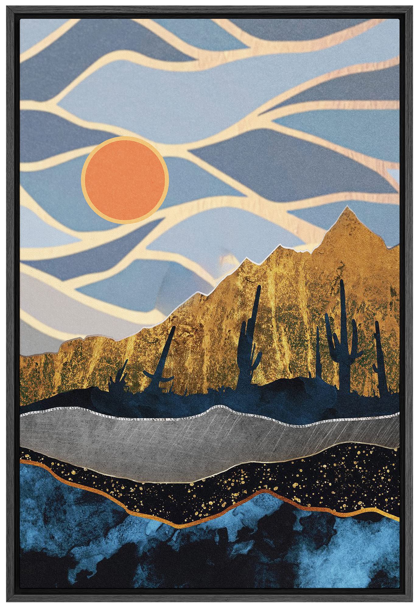 Amazon.com: SIGNFORD Framed Canvas Print Wall Art Marble Granite